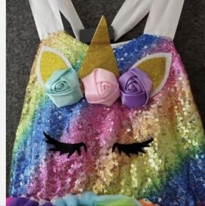UNICORN 3pc Tutu Dress w Headband & Wings Size 6T NWT  ADORABLE!
